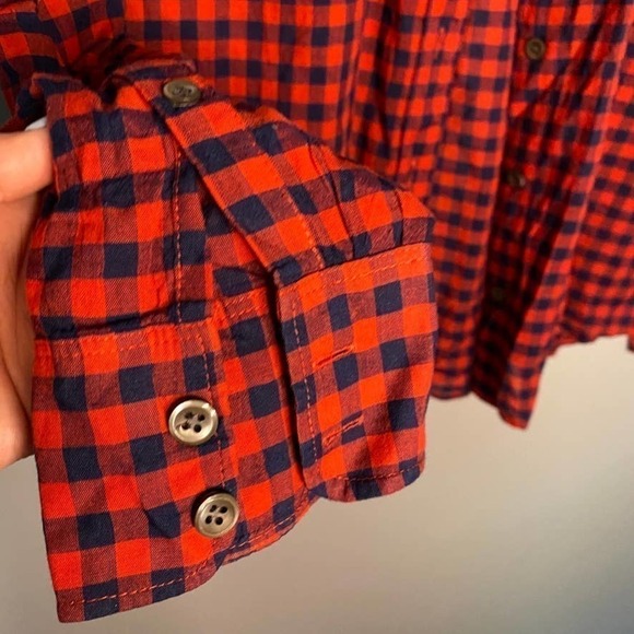J crew checked plaid boy fit button down top blouse size 2 - Picture 6 of 7